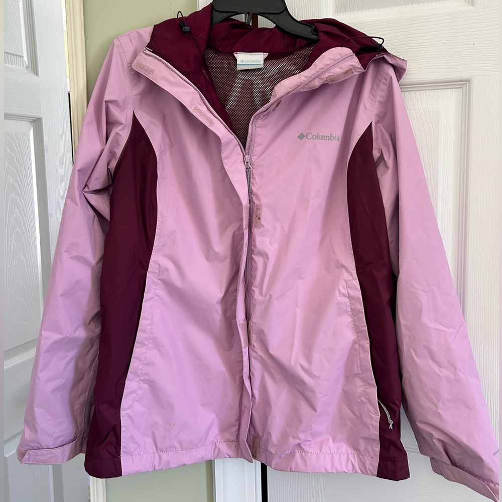 Columbia Burgundy and Pink Outdoor Jacket